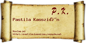 Pastila Kasszián névjegykártya